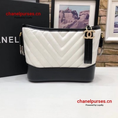 Chanel A91810-3 Gabrielle Small Chevron Hobo Bag