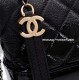Chanel A91810-14 Gabrielle Small Hobo Bag in Black Calfskin