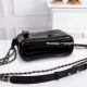 Chanel A91810-14 Gabrielle Small Hobo Bag in Black Calfskin