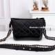 Chanel A91810-14 Gabrielle Small Hobo Bag in Black Calfskin