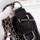 Chanel A91810-14 Gabrielle Small Hobo Bag in Black Calfskin