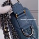 Chanel A91810-17 Gabrielle Small Hobo Bag in Goatskin