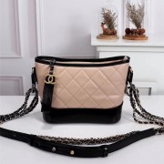 Chanel A91810-21 Gabrielle Small Hobo Bag in Pink/Black Calfskin