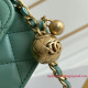 AP3071 Green Lambskin Gold Tone Metal (Authentic Quality)