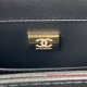 AS3499 Black Shearling Lambskin Gold Tone Metal