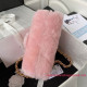 AS3499 Pink Shearling Lambskin Gold Tone Metal