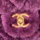 AS3499 Purple Shearling Lambskin Gold Tone Metal