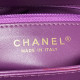 AS3499 Purple Shearling Lambskin Gold Tone Metal