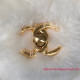 AS3499 White Shearling Lambskin Gold Tone Metal
