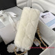 AS3499 White Shearling Lambskin Gold Tone Metal