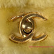 AS3499 Yellow Shearling Lambskin Gold Tone Metal