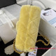 AS3499 Yellow Shearling Lambskin Gold Tone Metal