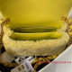 AS3499 Yellow Shearling Lambskin Gold Tone Metal