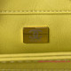 AS3499 Yellow Shearling Lambskin Gold Tone Metal