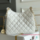 AS3693 White Shiny Calfskin with Gold Tone Metal (Authentic Quality)