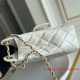 AS3693 White Shiny Calfskin with Gold Tone Metal (Authentic Quality)