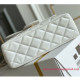 AS3693 White Shiny Calfskin with Gold Tone Metal (Authentic Quality)