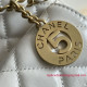 AS3693 White Shiny Calfskin with Gold Tone Metal (Authentic Quality)