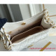 AS3693 White Shiny Calfskin with Gold Tone Metal (Authentic Quality)