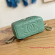 AP2303 Green Lambskin Enamel Shiny Light Gold Metal