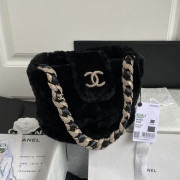 AS2257 Small Shearling Lambskin Bucket Bag