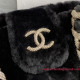 AS2257 Small Shearling Lambskin Bucket Bag