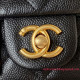 AS3828 Black Grained Calfskin with Gold Tone Metal