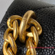AS3828 Black Grained Calfskin with Gold Tone Metal