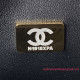 AS3828 Black Grained Calfskin with Gold Tone Metal