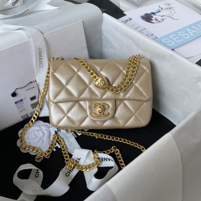 AS3828 Gold Grained Calfskin with Gold Tone Metal