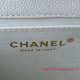 AS3828 White Grained Calfskin with Gold Tone Metal
