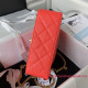 AS3921 Coral Orange Grained Calfskin Gold Tone Metal