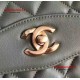 Chanel A57028-2 Coco Vintage Flap Bag Olive Lambskin