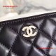 Chanel 88631 WOC Black Lambskin with Silver Hardware