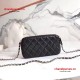 Chanel 88631 WOC Black Lambskin with Silver Hardware