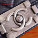 Chanel 92058 Le Boy 25cm Medium Bag Black Chevron Caviar RHD
