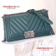 Chanel 92058 Le Boy 25cm Medium Bag Cobalt Chevron Caviar RHD