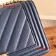 Chanel 92058 Le Boy 25cm Medium Bag Navy Chevron Caviar RHD