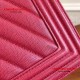 Chanel 92058 Le Boy 25cm Medium Bag Red Chevron Caviar RHD