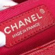 Chanel 92058 Le Boy 25cm Medium Bag Red Chevron Caviar RHD