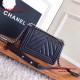Chanel 92059 Le Boy 20cm Small Chevron Bag Black Caviar RHD