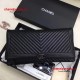 Chanel 9809 Boy Chevron Clutch Black Lambskin with RHD