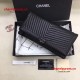 Chanel 9809 Boy Chevron Clutch Black Lambskin with RHD