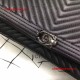 Chanel 9809 Boy Chevron Clutch Black Lambskin with RHD