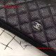 Chanel 9809 Quilted Clutch Black Carviar SHD