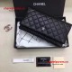Chanel 9809 Quilted Clutch Black Lambskin SHD