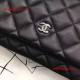 Chanel 9809 Quilted Clutch Black Lambskin SHD