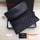Chanel 9809 Quilted Clutch Black Lambskin SHD