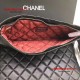 Chanel 9809 Quilted Clutch Black Lambskin SHD