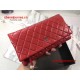 Chanel 9809 Quilted Clutch Red Lambskin SHD